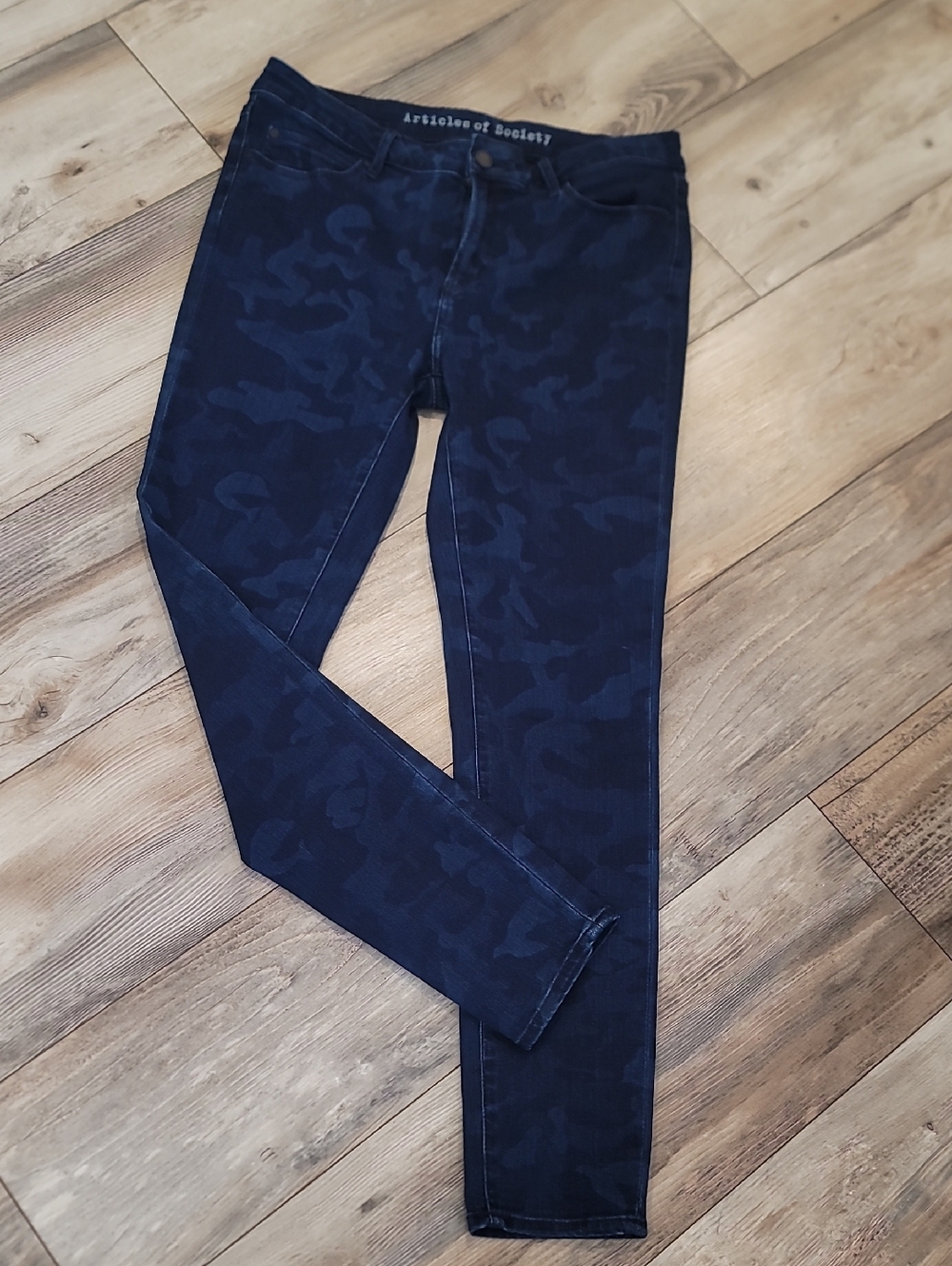 Cute Blue Camo Jeggings